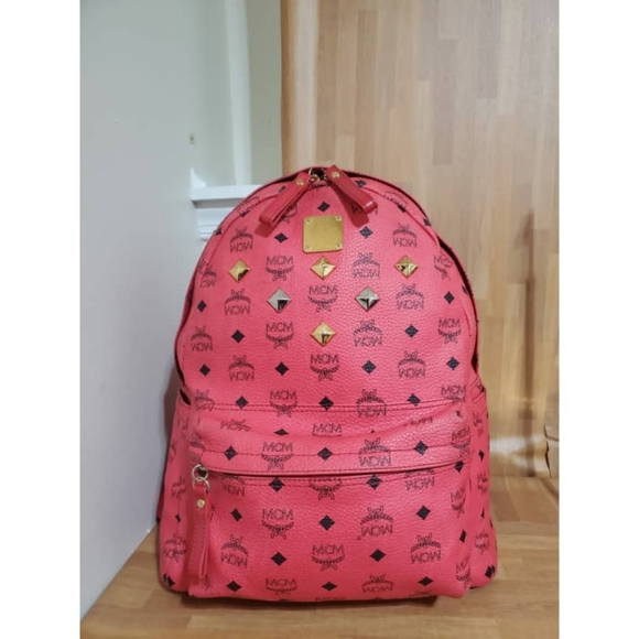 Authentic MCM Visetos Sprinkle Stud Large Backpack - Picture 10 of 11